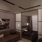 Progettazione soggiorno-camera da letto