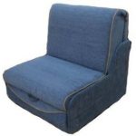 Poltrona letto senza braccioli blu