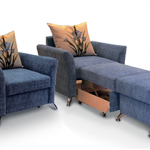 Poltrona letto blu