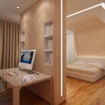 Pareti divisorie per camera da letto e soggiorno