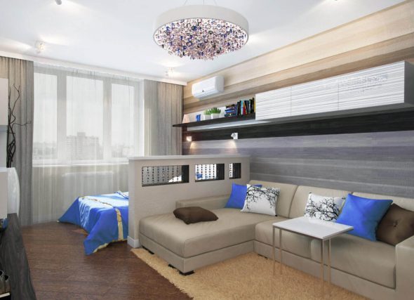 Design moderno per camera da letto e soggiorno