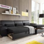 Divano letto angolare ANTARA SMART nero