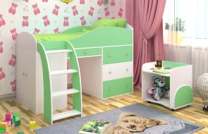 letto a castello con sponda laterale