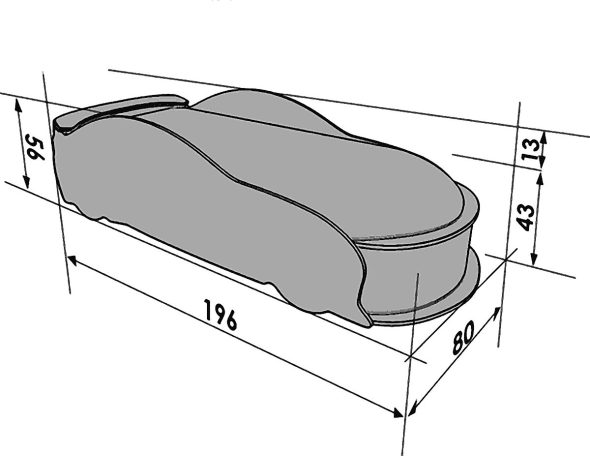 disegno del letto dell'auto del ragazzo
