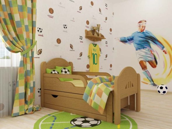 Letto per bambini in legno, estensibile