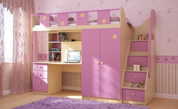 letto per bambini per una ragazza