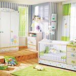 lettino per bambini bianco verde