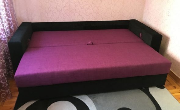 Divano letto Eurobook, lilla