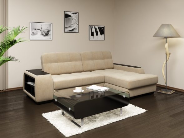 divano all'interno dell'appartamento