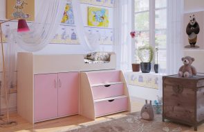 culla rosa per bambine con sponde