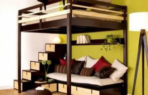 letto a castello per genitori e bambino
