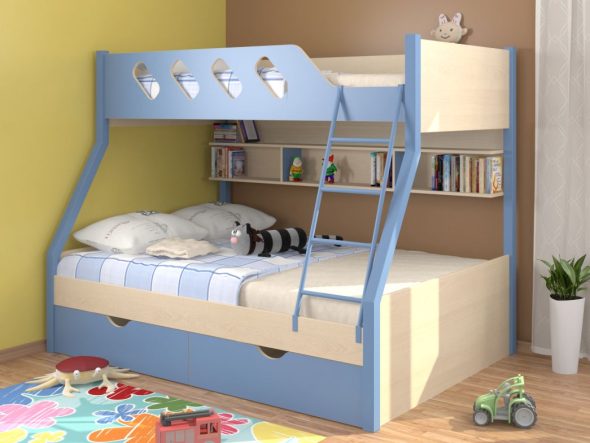 letto a castello in truciolato