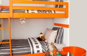 letto a castello arancione