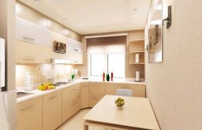 cucina incastonata in una cucina stretta
