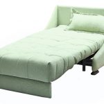 poltrona letto in un delicato colore mentolo