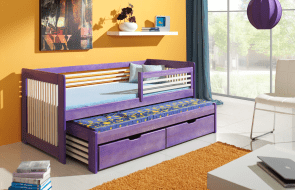 letto con sponda laterale per due bambini