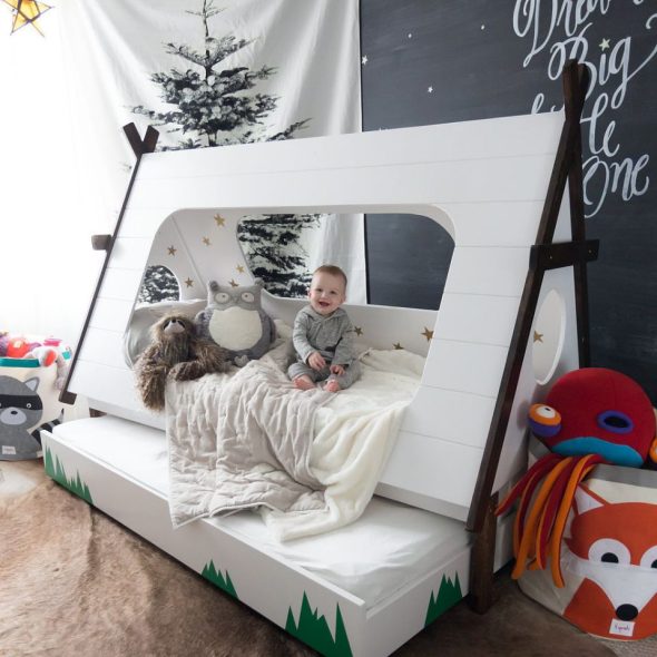Letto a forma di tenda