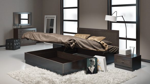 letto con vano contenitore