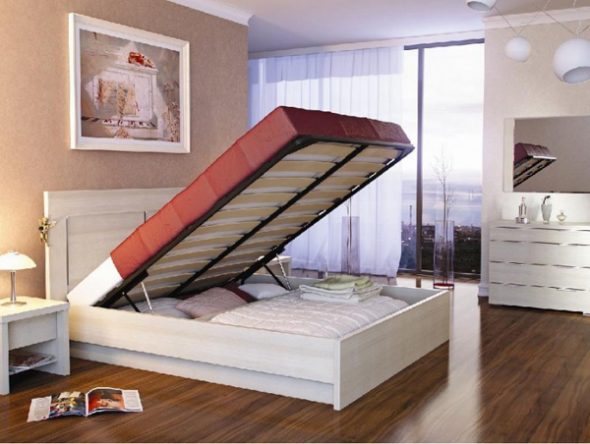 letto con mobiletto inferiore