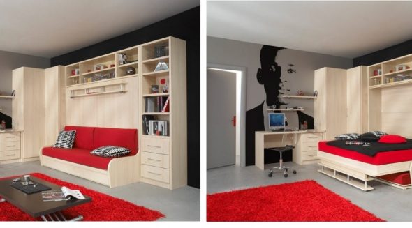Letto con armadio