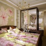 design floreale della camera da letto