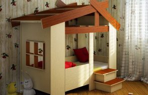 letto a forma di casa per la cameretta dei bambini