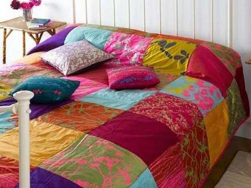 Plapumă patchwork din pătrate