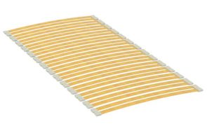Rete letto in metallo con doghe in legno