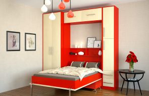Letto pieghevole rosso