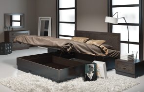 letto sollevabile con contenitore inferiore