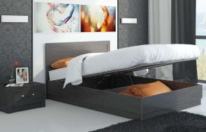 letto sollevabile con contenitore sottostante