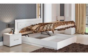 letto sollevabile con vano inferiore