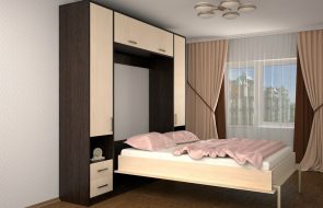 letto sollevabile in una stanza piccola