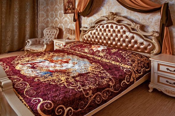 Cuvertură matlasată Amore Brown