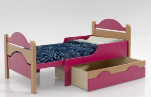 Letto estraibile lampone