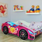 macchinina letto lampone per bambina