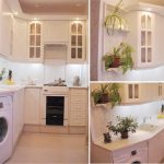 lavatrice in cucina angolare
