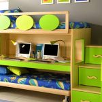 tavolo letto verde per bambini