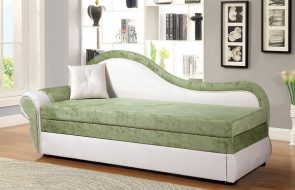pouf bianco verde