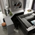 divano letto angolare in stile moderno