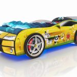 carrozza letto con cartoni animati