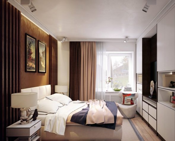 progettazione camera da letto 12 mq.