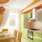 Colori vivaci e saturi dei mobili della cucina