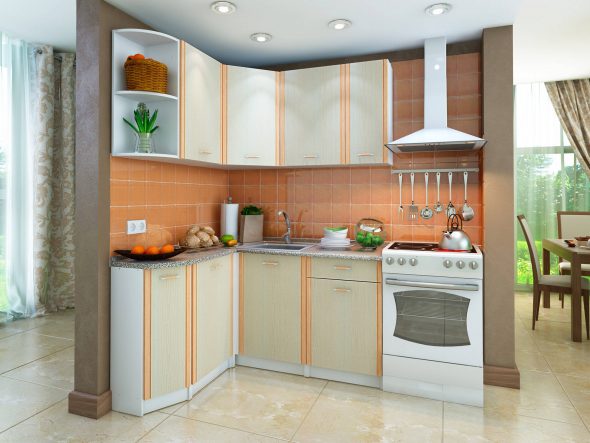Cucina angolare per Krusciov