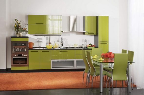 Set da cucina color oliva