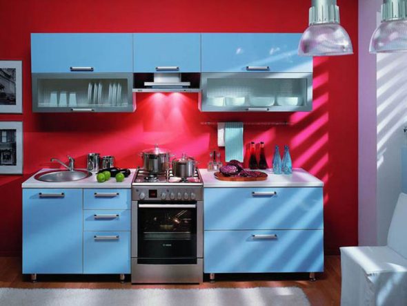 Set da cucina in blu