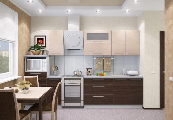 Combinazioni di colori alla moda nei mobili della cucina