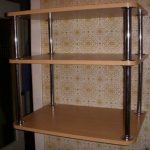 Mensola a muro con traverse cromate