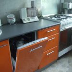 Foto della lavastoviglie all'interno della cucina