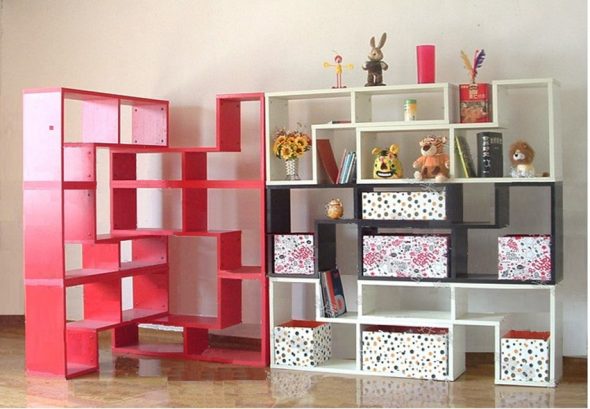 Parete divisoria per guardaroba in stile moderno e minimalista